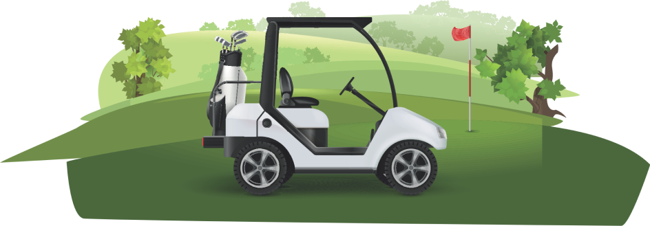 illustration of a golf cart