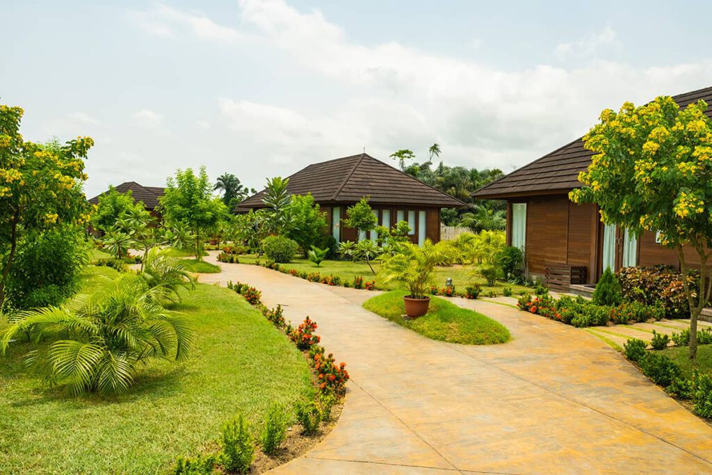cottage exterior in Lakowe Lakes